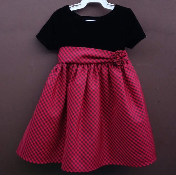 Brooke Lindsay Velvet Plated Dress Sz 2T - Picture 1 of 5